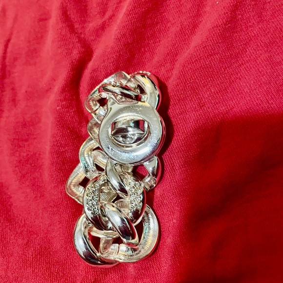 Silver Toned Bracelet with Crystal Accents - Picture 3 of 6